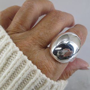 Large Oval Dome Ring, 925 Sterling Dome ring, Sexy ring, Woman's Statement ring